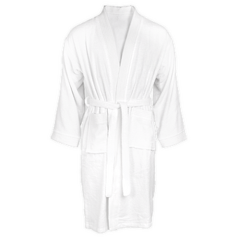 Kimono-Bademantel unisex, unbesticktes Muster