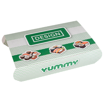 Sushibox L (21 x 15 x 5 cm) einseitig bedruckt 4/0-farbig