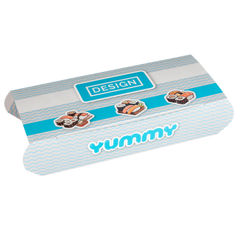 Sushibox M (21 x 10 x 5 cm) einseitig bedruckt 4/0-farbig