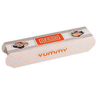 Sushibox S (21 x 5 x 5 cm) einseitig bedruckt 4/0-farbig