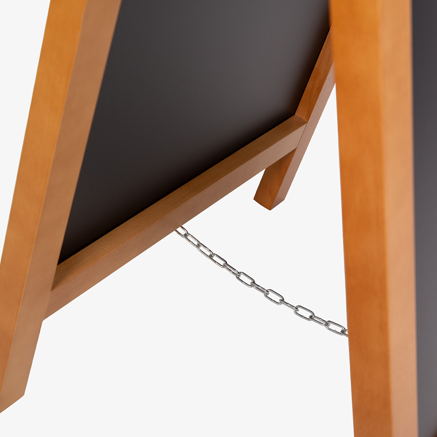 Gebogener, aufgestellter Holz-Kreidetafel-Kundenstopper in A-Form